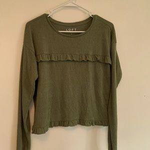 LOFT: green long sleeve! size small